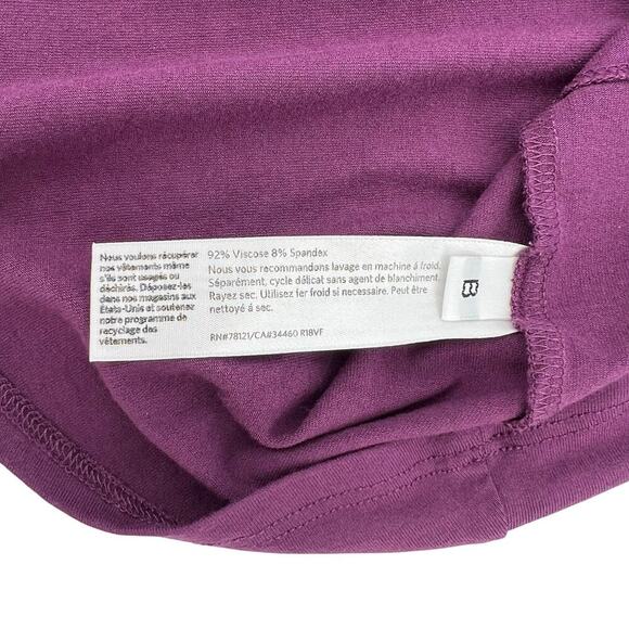 Eileen Fisher Women's Purple Twist Back Short Sleeve Dress Extra Small - Picture 7 of 8